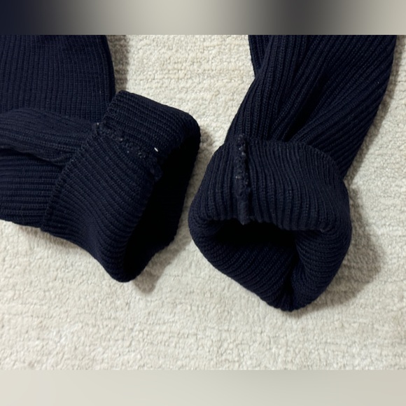 Vintage Agnes b. Homme Cardigan Sweater Full Zip Merino Wool Rib Knit Slim Sz 2 - Picture 13 of 15